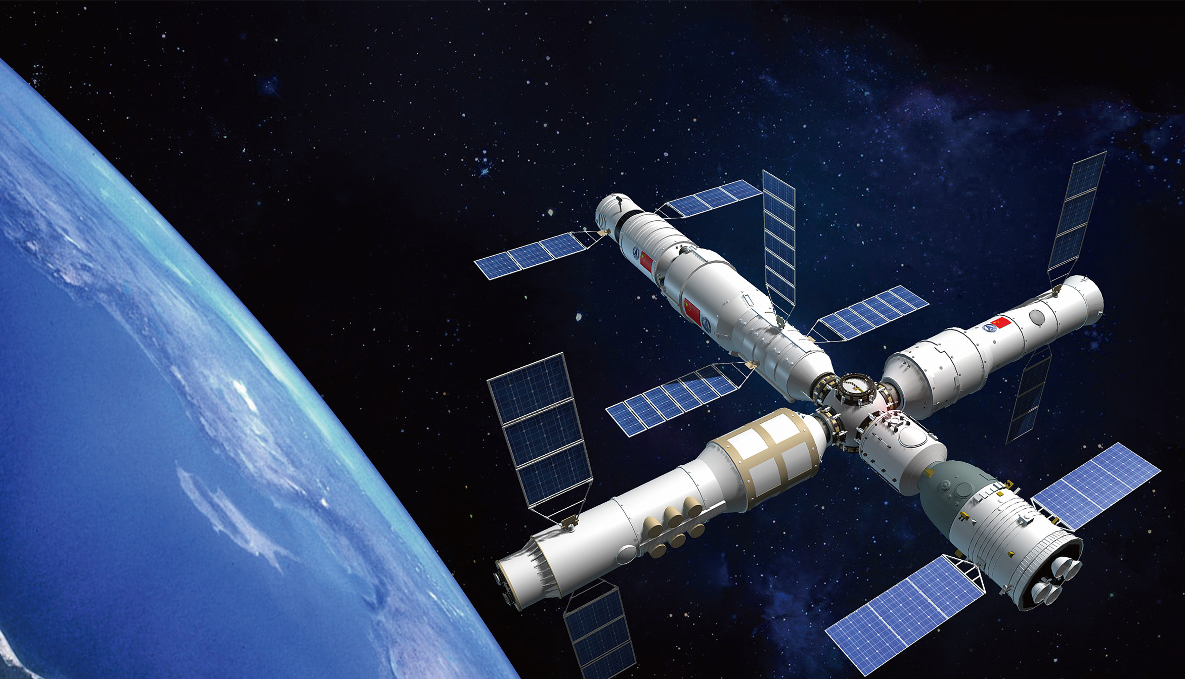 中国空间站虚拟背景图片